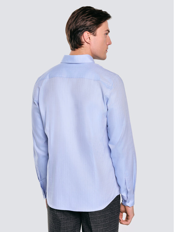 BIG STAR BIG STAR Koszula GUBERNO Niebieski Slim Fit