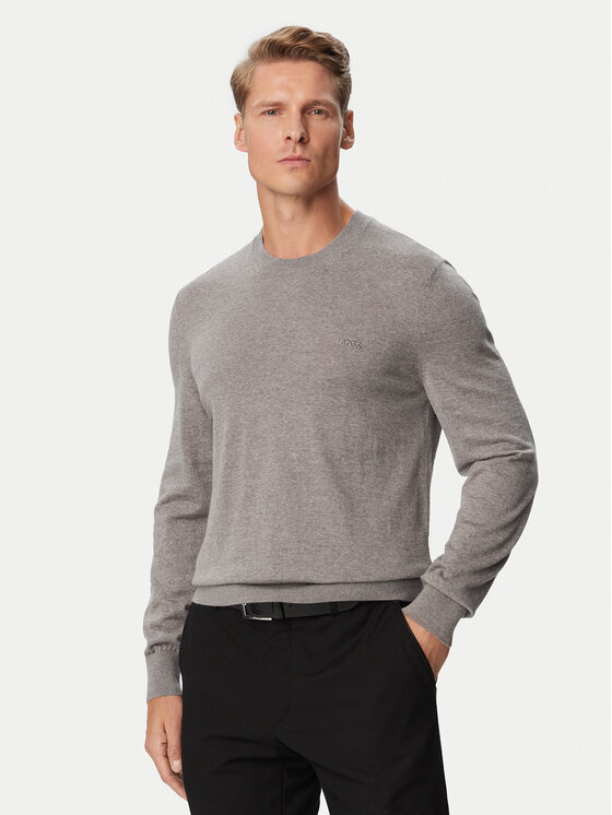 BOSS BOSS Pulover Leno  50571914 Maro Regular Fit