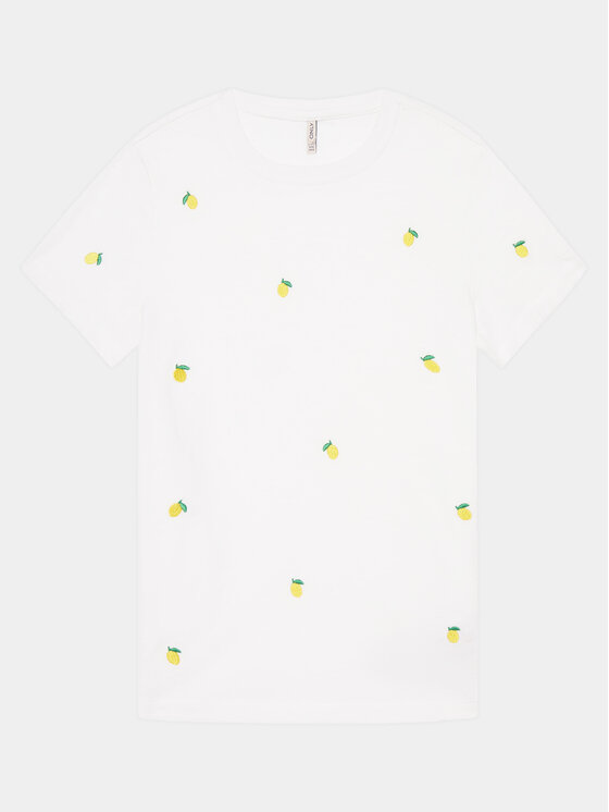 Kids ONLY Kids ONLY Тишърт Ketty 15317766 Бял Regular Fit