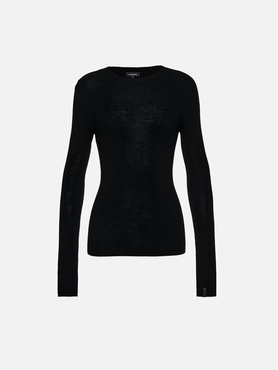 La Mania La Mania Bluzka NANCY Czarny Basic Fit