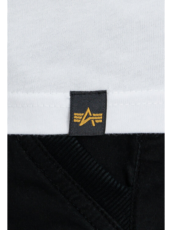 Alpha Industries Alpha Industries T-Shirt AI.116571-09-3XL Biały Regular Fit