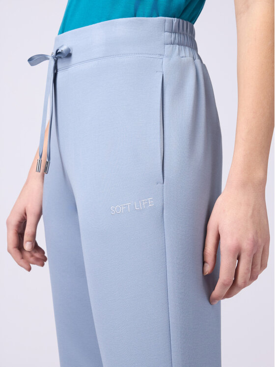 Oltre Oltre Pantaloni di tessuto P811J002241N024 Turchese Baggy Fit