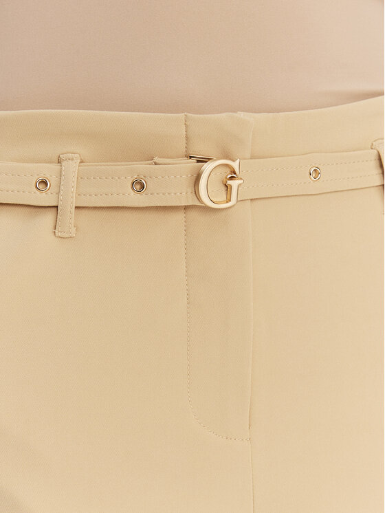 Guess Guess Kalhoty z materiálu W6GB17 W1894 Hnědá Regular Fit