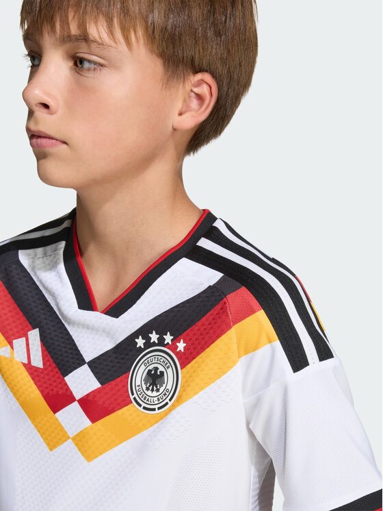 adidas adidas Koszulka techniczna Germany 26 Home Authentic Kids Jersey Biały Regular Fit