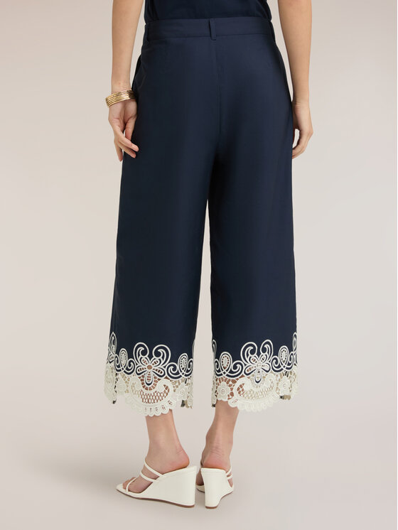 Motivi Motivi Pantaloni di tessuto P00NQ104590N034 Blu Cropp Fit