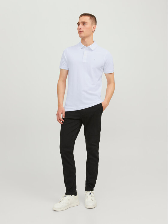 Jack & Jones Jack & Jones Tricou polo Paulos 12136668 Alb Slim Fit