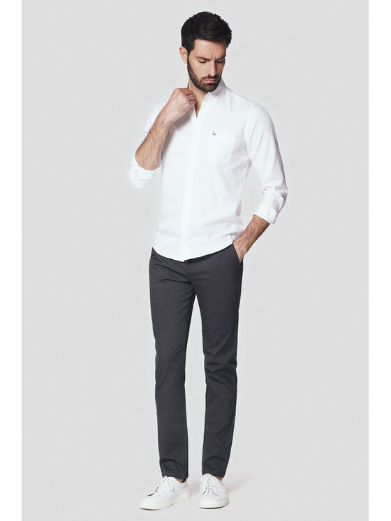 Lancerto Lancerto Chinosy Maroko SP082124000007 Szary Slim Fit