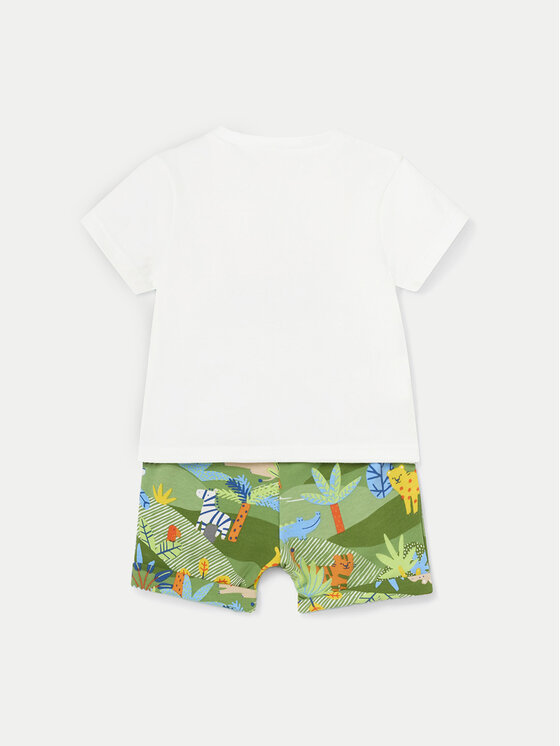 Mayoral Mayoral Komplet t-shirt i spodenki 1224 Kolorowy Regular Fit