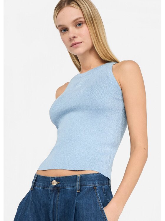 Liu Jo Liu Jo Maglione UF5277MA76QA4075 Celeste Slim Fit