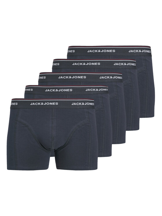 Jack & Jones Jack & Jones Комплект 5 чифта боксери Avery 12285184 Тъмносин
