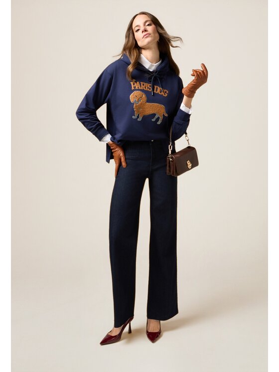 Oltre Oltre Jeans P441R109286N034 Blu Baggy Fit