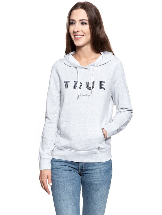 Mustang Mustang Bluza BELLA H EMBROIDERY Biały Regular Fit