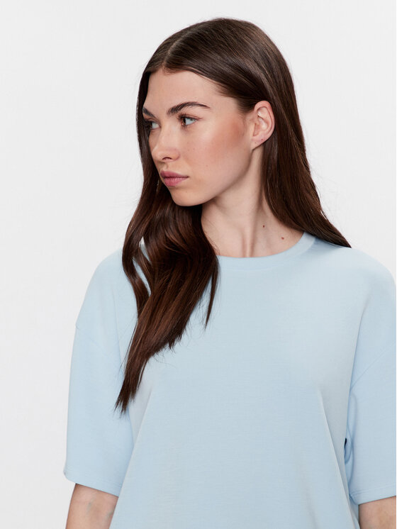 Moss Copenhagen Moss Copenhagen Marškinėliai 17525 Žydra Basic Fit