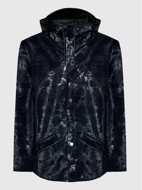 Rains Rains Kurtka przeciwdeszczowa Unisex 12010 Granatowy Regular Fit