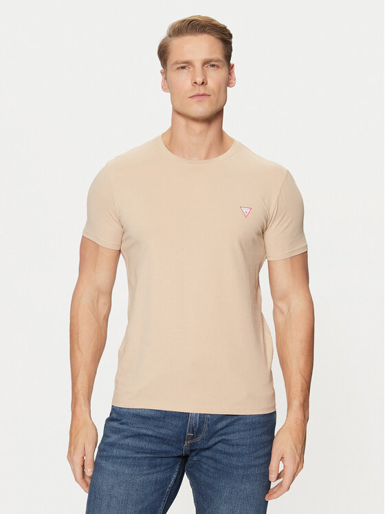 Guess Guess T-Shirt M2YI24 J1314 Béžová Slim Fit