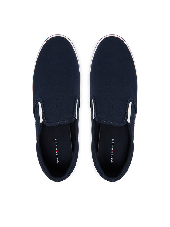 Tommy Hilfiger Tommy Hilfiger Sneakers aus Stoff Vulc Core Slip On FM0FM05689 Dunkelblau