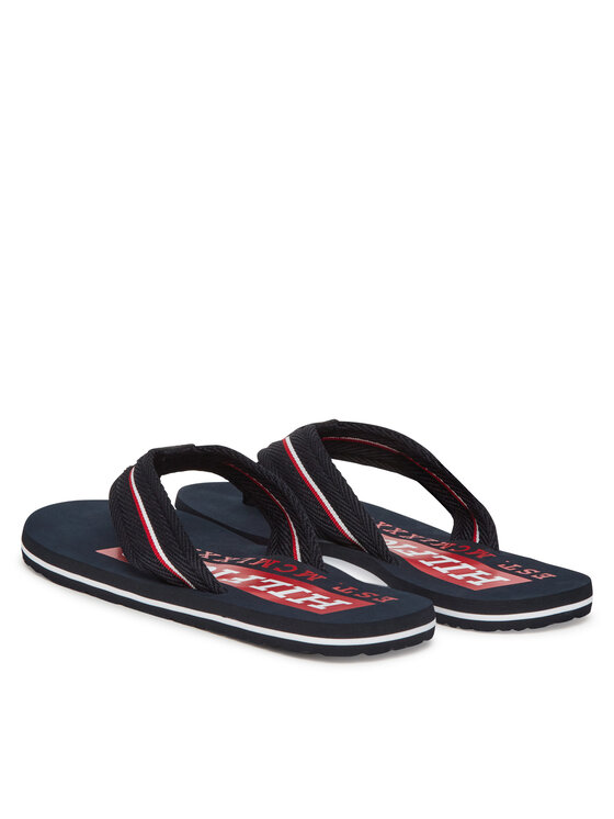 Tommy Hilfiger Tommy Hilfiger Čības uz pirksta Corporate Hilfiger Beach FM0FM05436 Tumši zils