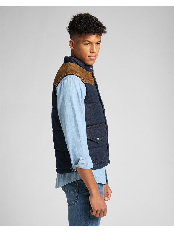 Lee Lee Gilet PADDED VEST Marrone Regular Fit