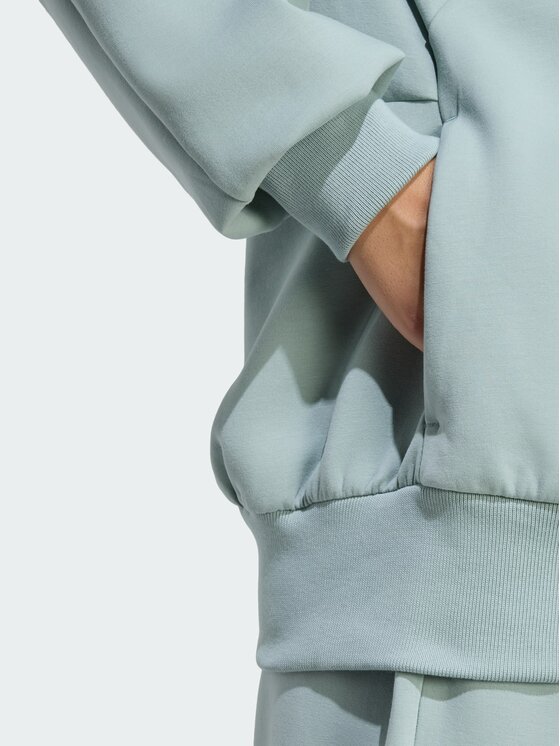 adidas adidas Bluza Soft Lux Loose Full-Zip Zielony Loose Fit