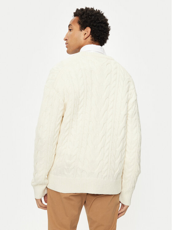 Tommy Hilfiger Tommy Hilfiger Пуловер MW0MW36546 Бял Regular Fit