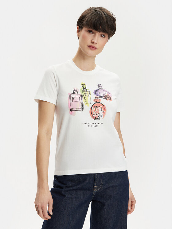 ONLY ONLY T-särk Pretty 15316596 Valge Regular Fit