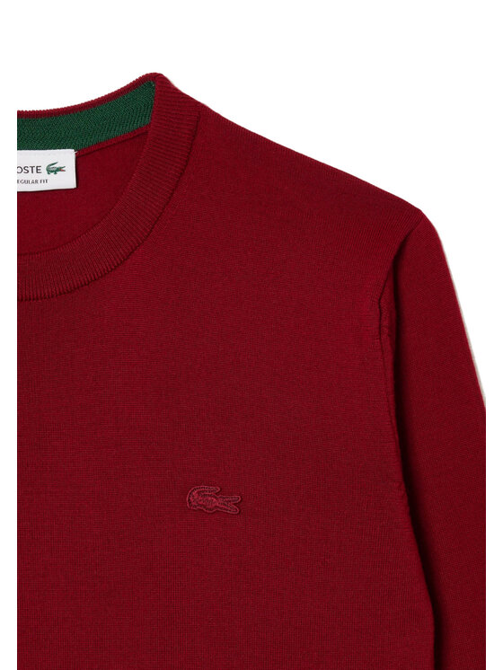 Lacoste Lacoste Sweter AH1969 Bordowy Regular Fit