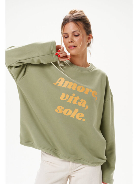 Mirons Mirons Bluza soft Zielony jasny Regular Fit