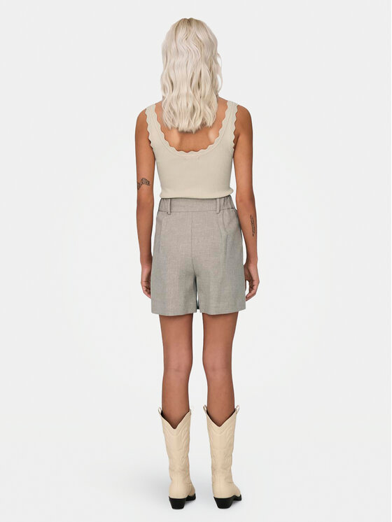 ONLY ONLY Kratke hlače Linda 15283727 Siva Wide Leg