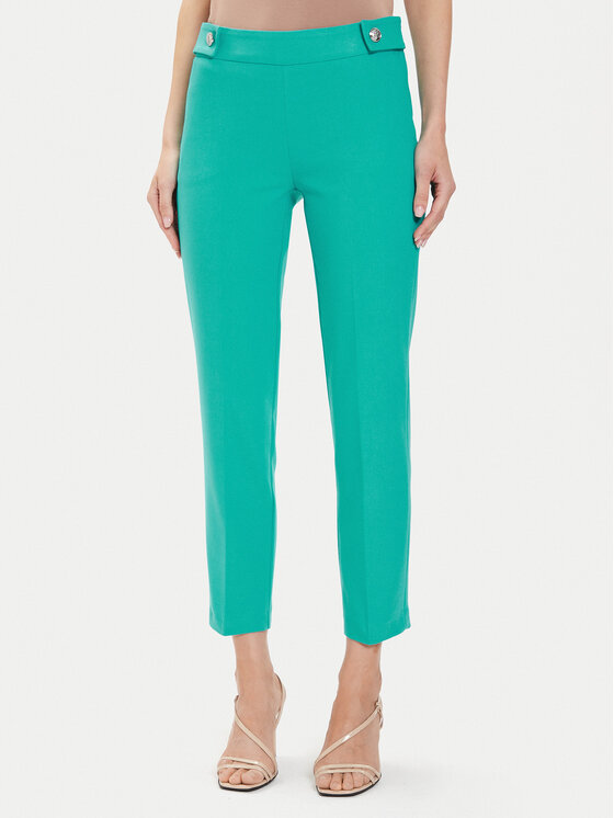 Morgan Bavlnené nohavice 241-PELIX.F Tyrkysová Slim Fit