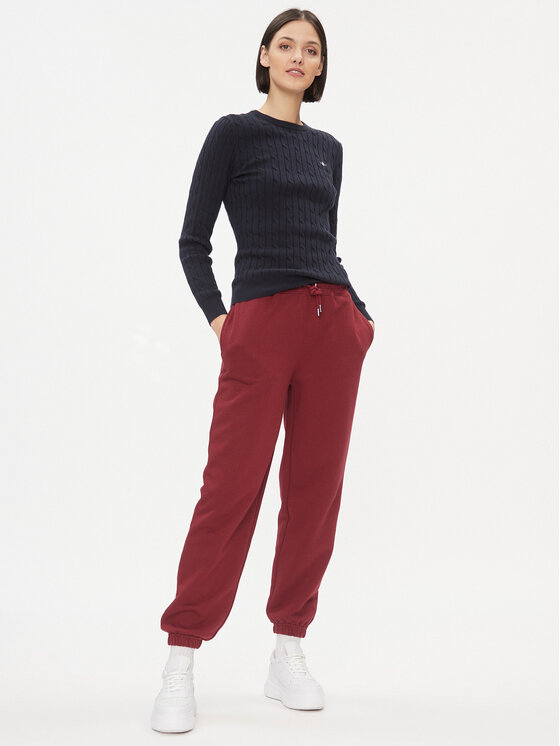Gant Gant Sweter 4800100 Granatowy Slim Fit
