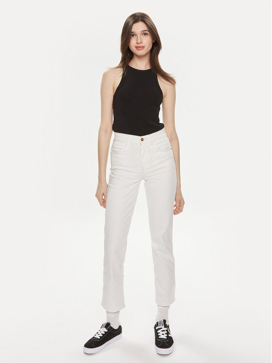 Wrangler Wrangler Jeansy 112351027 Biały Straight Fit