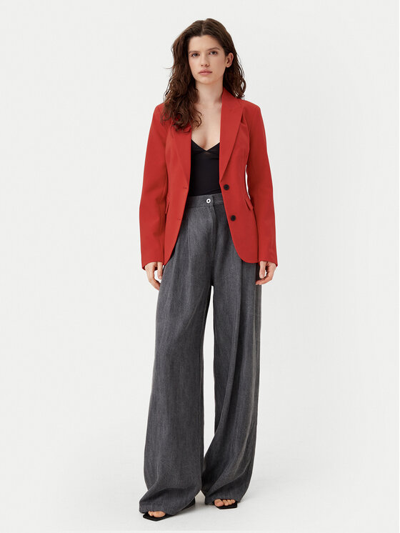 ONLY ONLY Marynarka Raven 15338389 Czerwony Slim Fit