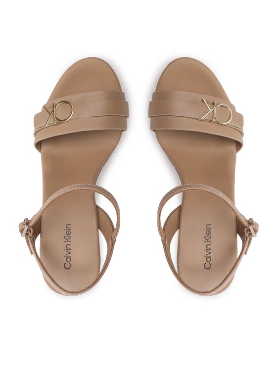 Calvin Klein Calvin Klein Sandali Wedge 70Hh W/Hw HW0HW01485 Bež