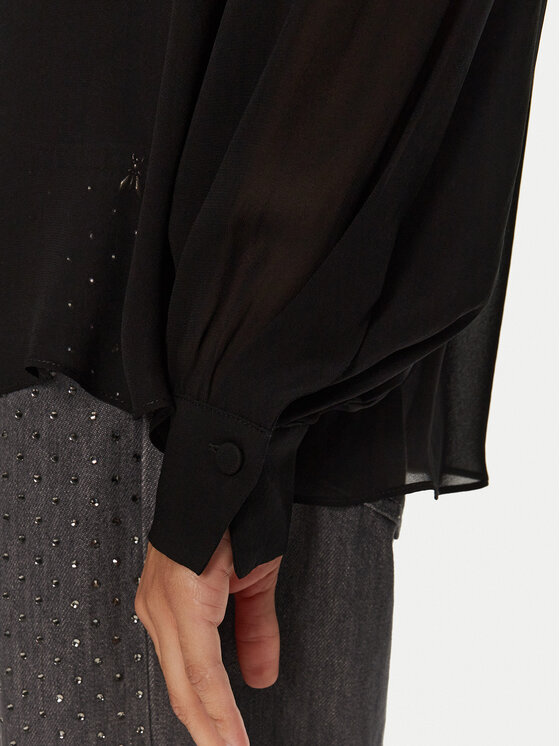 PINKO PINKO Bluzka 102964 A1JZ Czarny Regular Fit