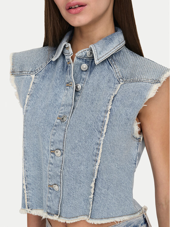 ONLY ONLY Kamizelka Hollywood 15341021 Niebieski Regular Fit