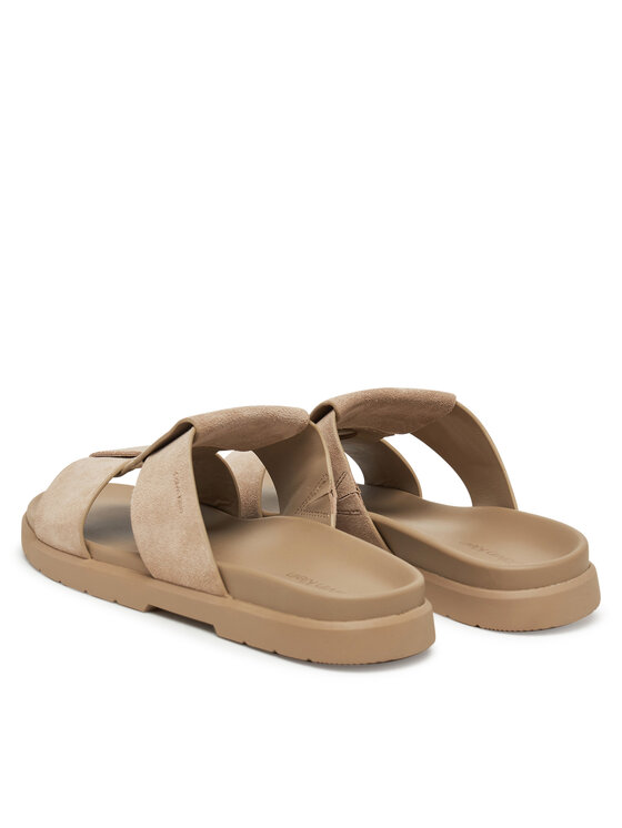 Calvin Klein Calvin Klein Klapki Lug Sandal Double T Su HM0HM01800 Brązowy