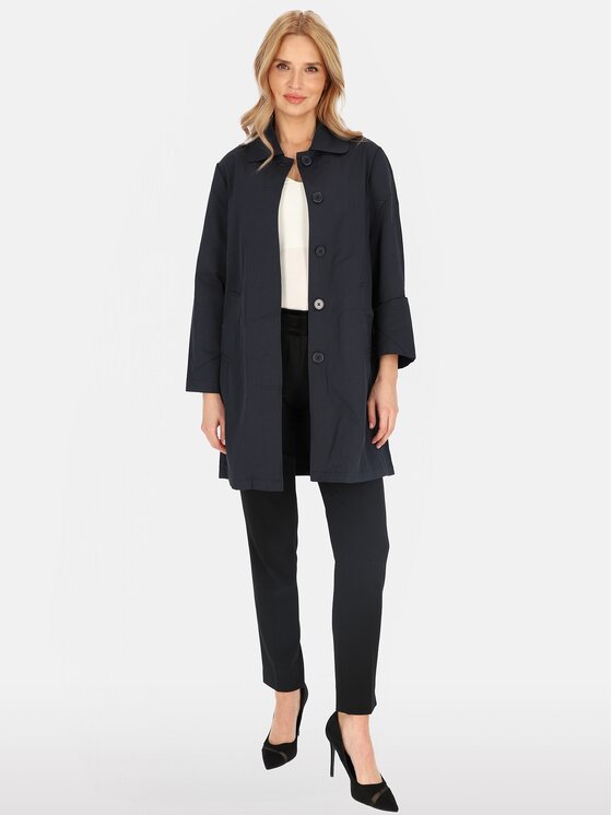 Perso Perso Płaszcz przejściowy BLE252535F Granatowy Regular Fit