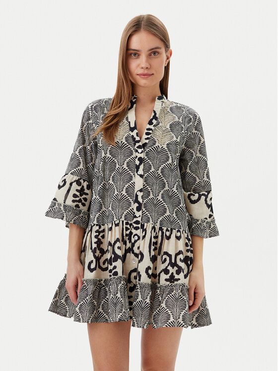 LOLA CASADEMUNT LOLA CASADEMUNT Letní šaty LS2516069 Černá Regular Fit