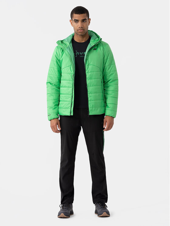 4F 4F Зимно яке 4FAW23TDJAM245 Зелен Regular Fit