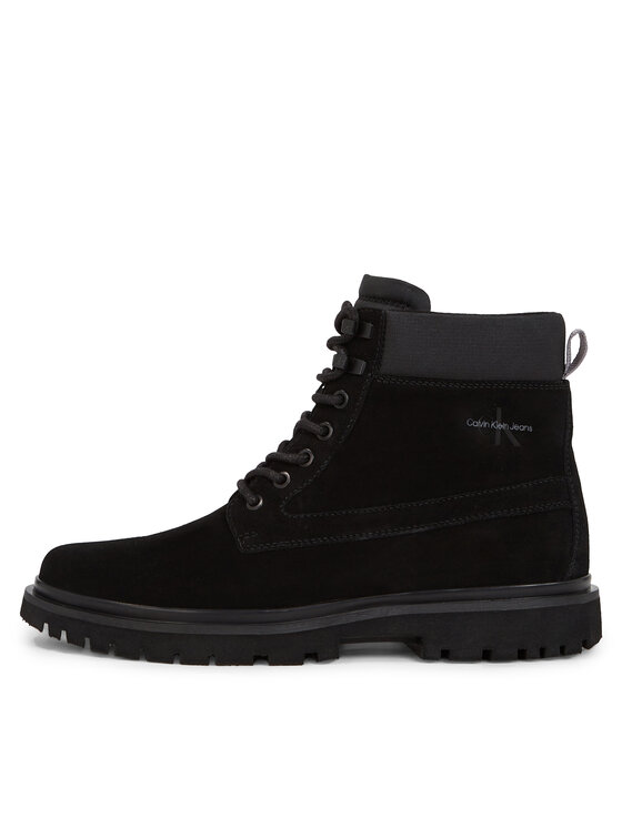 Calvin Klein Jeans Calvin Klein Jeans Schnürschuhe Eva Mid Laceup Boot Suede YM0YM00802 Schwarz
