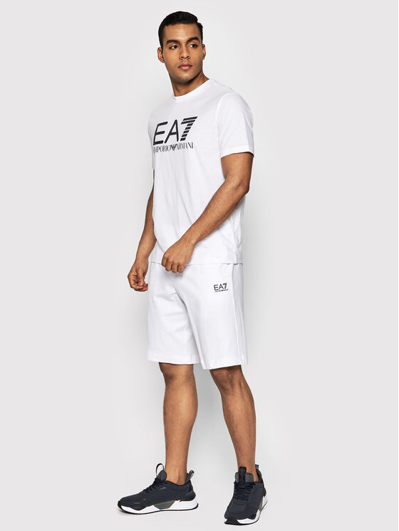 EA7 Emporio Armani EA7 Emporio Armani Pantaloncini sportivi 3LPS64 PJFGZ 1100 Bianco Regular Fit