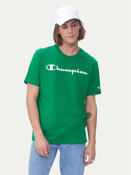 Champion T-krekls 217146 Zaļš Comfort Fit