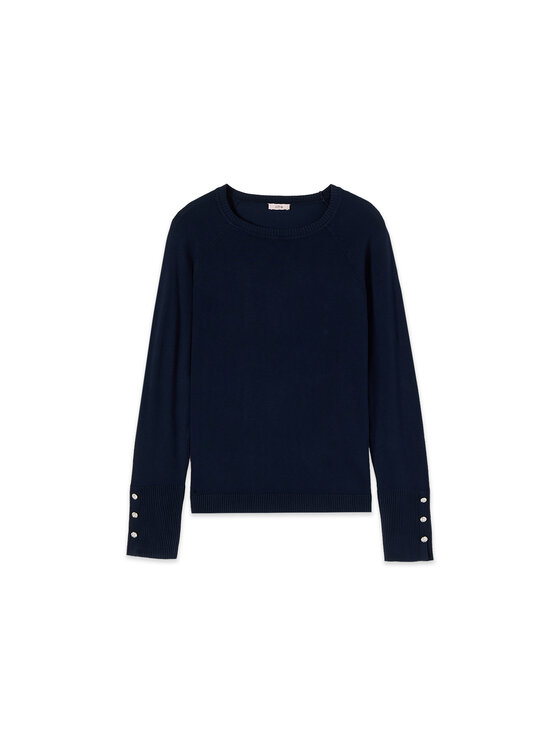 Oltre Oltre Sweter M304J005558N034 Niebieski Regular Fit