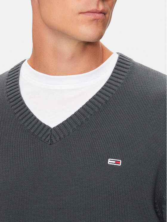 Tommy Jeans Pull Essential DM0DM19429 Gris Slim Fit