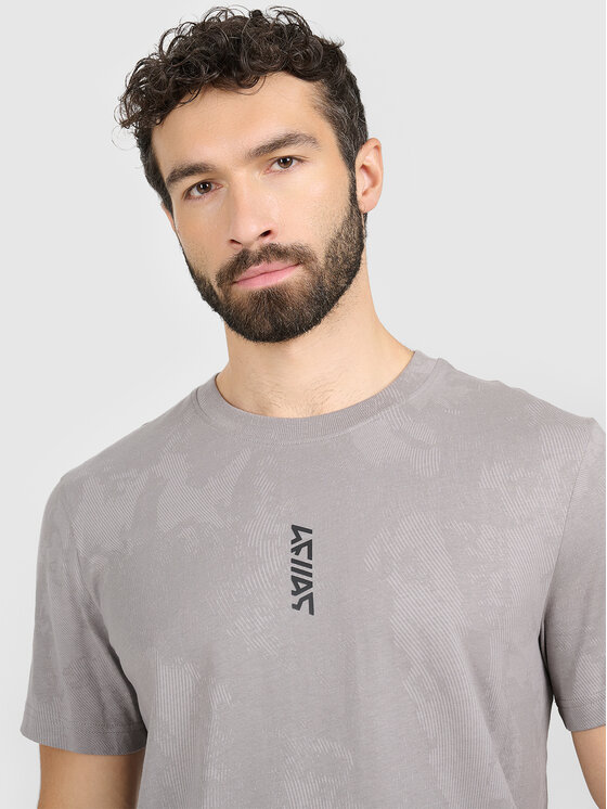 4F 4F T-Shirt BRIGHT TRACK Szary jasny Regular Fit