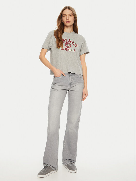 Guess Jeans Guess Jeans Тишърт W5RI43 K8HM0 Сив Regular Fit