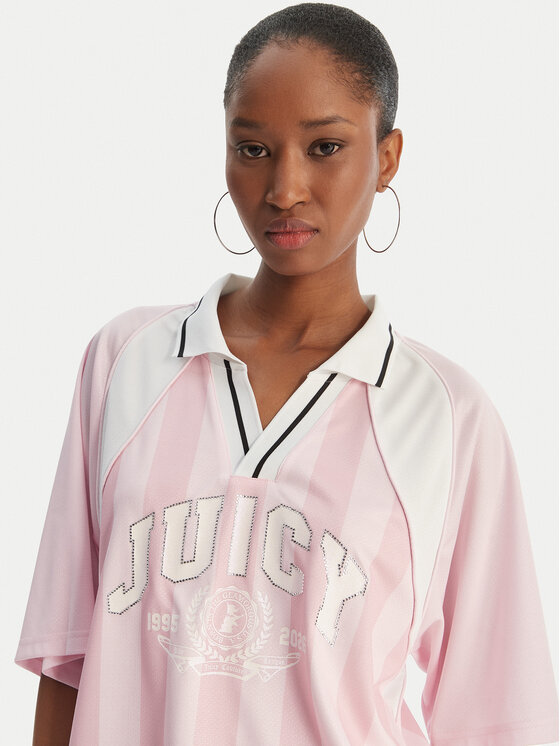 Juicy Couture Juicy Couture Поло Juicy Football JCSCT126407 Рожевий Oversize