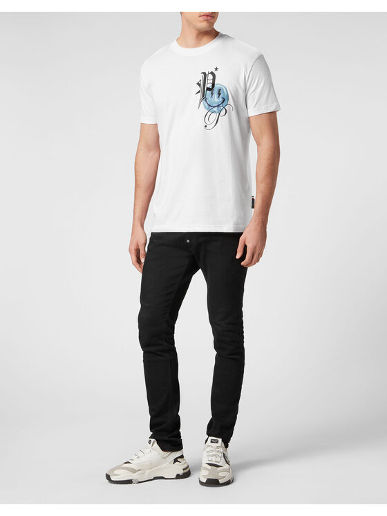 PHILIPP PLEIN PHILIPP PLEIN T-Shirt 701 Biały Regular Fit