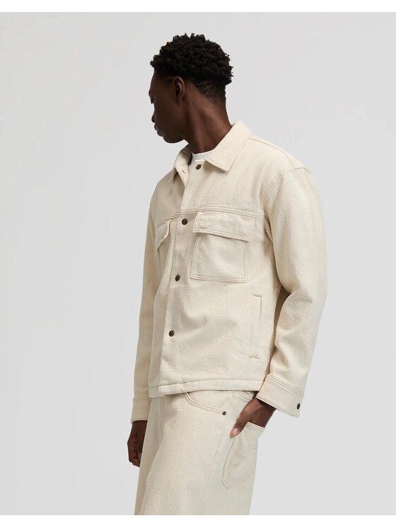 Lee Lee Kurtka przejściowa JACQUARD JKT Biały Regular Fit