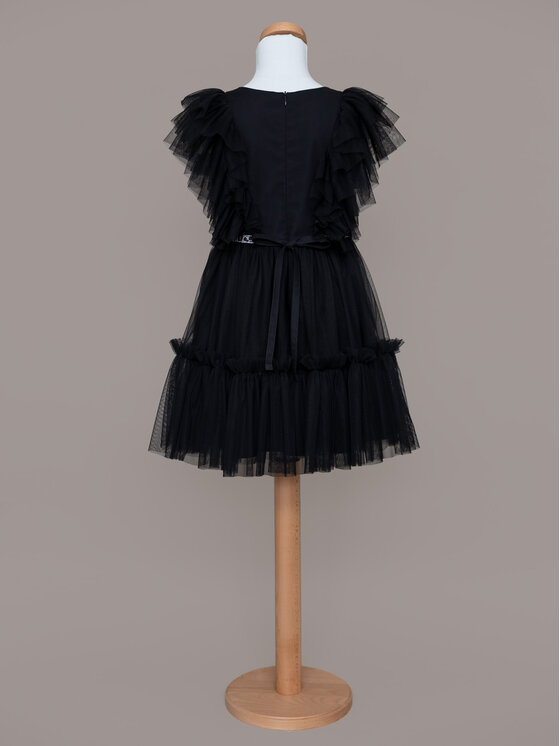 SLY SLY Sukienka elegancka 4W-01 Czarny Comfortable Fit